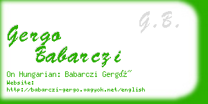 gergo babarczi business card